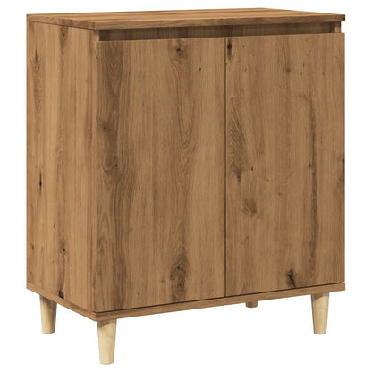 Dressoir 60x35x70 cm bewerkt hout artisanaal eikenkleur