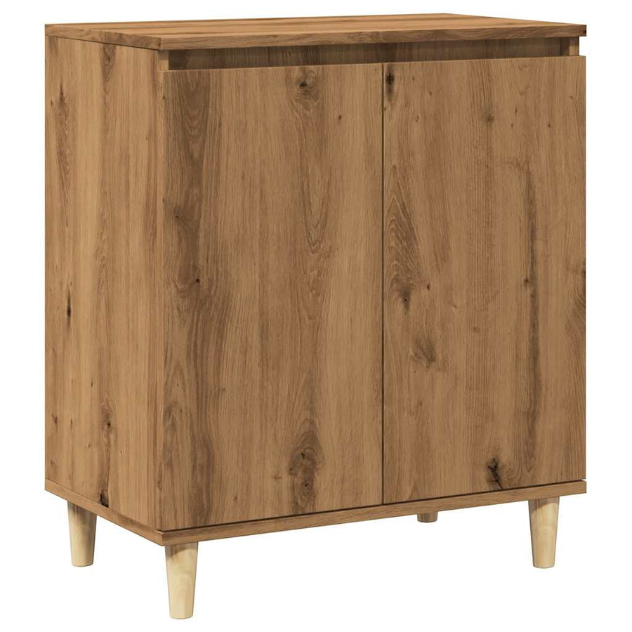 Dressoir 60x35x70 cm bewerkt hout artisanaal eikenkleur