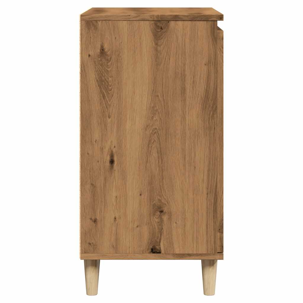 Dressoir 60x35x70 cm bewerkt hout artisanaal eikenkleur