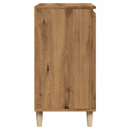 Dressoir 60x35x70 cm bewerkt hout artisanaal eikenkleur