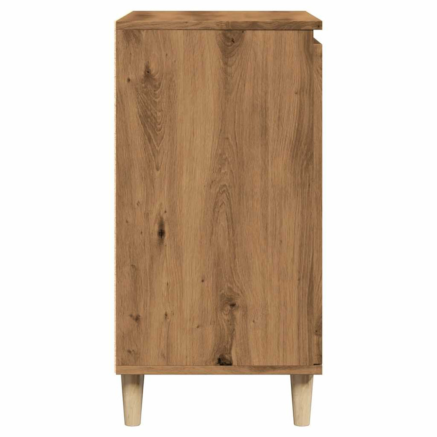 Dressoir 60x35x70 cm bewerkt hout artisanaal eikenkleur