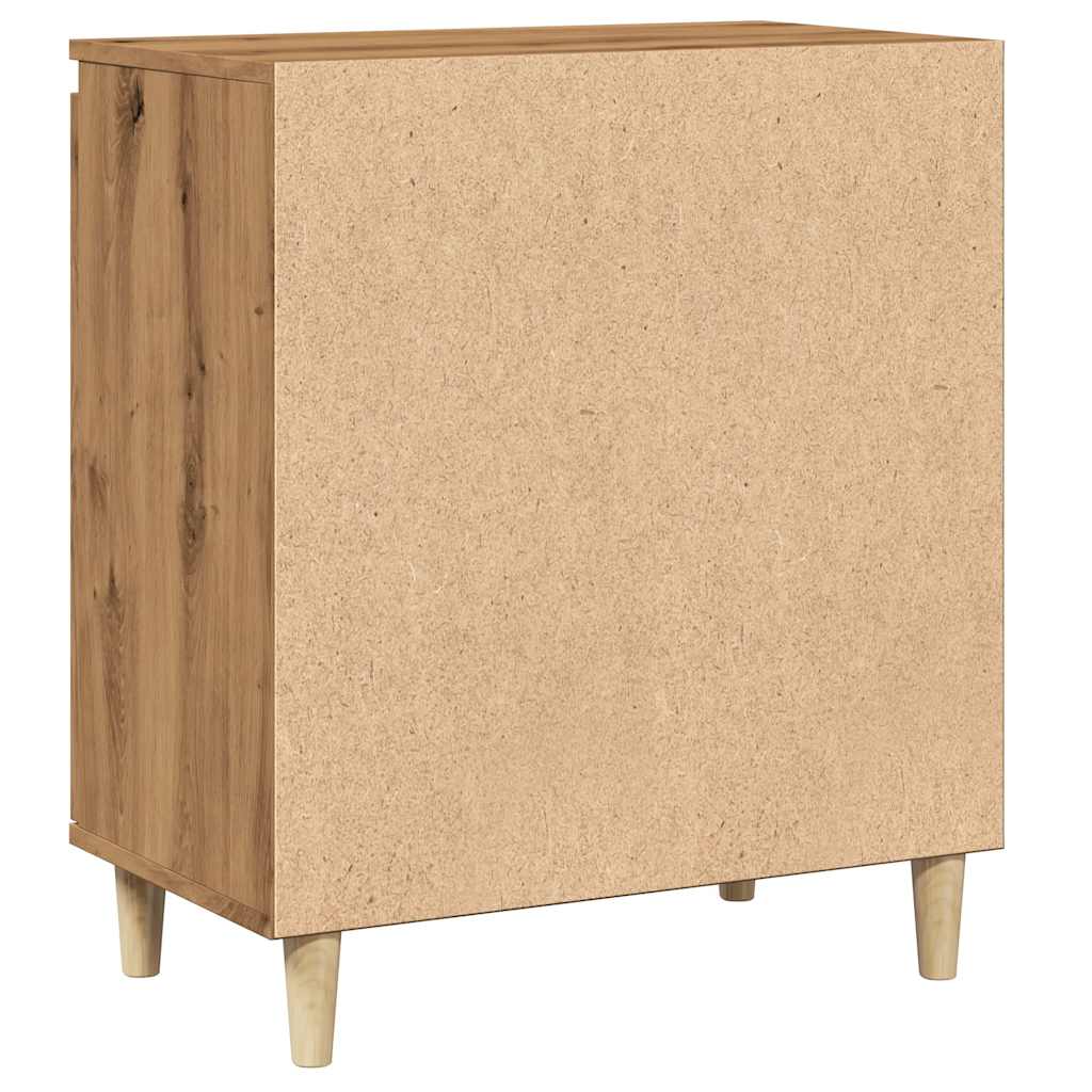 Dressoir 60x35x70 cm bewerkt hout artisanaal eikenkleur