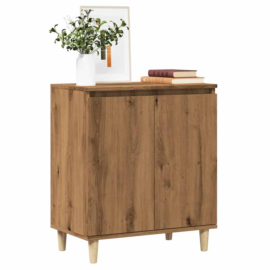 Dressoir 60x35x70 cm bewerkt hout artisanaal eikenkleur