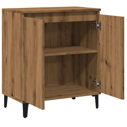 Dressoir 60x35x70 cm bewerkt hout artisanaal eikenkleur
