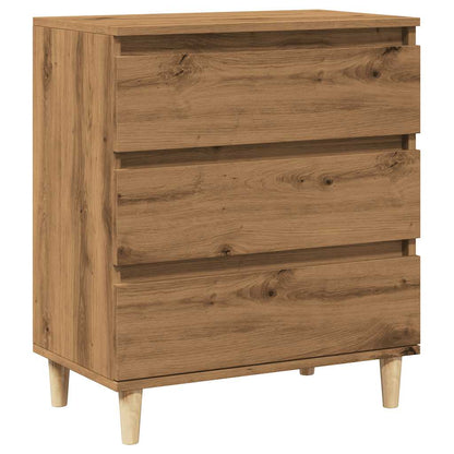 Dressoir 60x35x70 cm bewerkt hout artisanaal eikenkleur