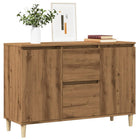 Dressoir 102x35x70 cm bewerkt hout eikenkleurig
