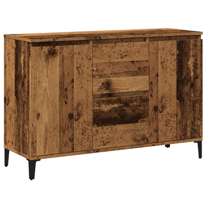 Dressoir 102x35x70 cm bewerkt hout oud houtkleurig
