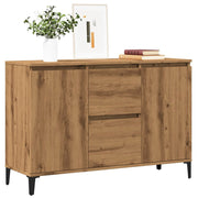 Dressoir 102x35x70 cm bewerkt hout eikenkleurig
