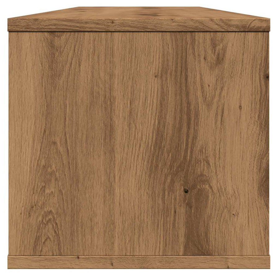 Wandkast 102x30x29 cm bewerkt hout artisanaal eikenkleurig