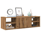 Wandkast 102x30x29 cm bewerkt hout eikenkleurig
