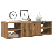 Wandkast 102x30x29 cm bewerkt hout eikenkleurig