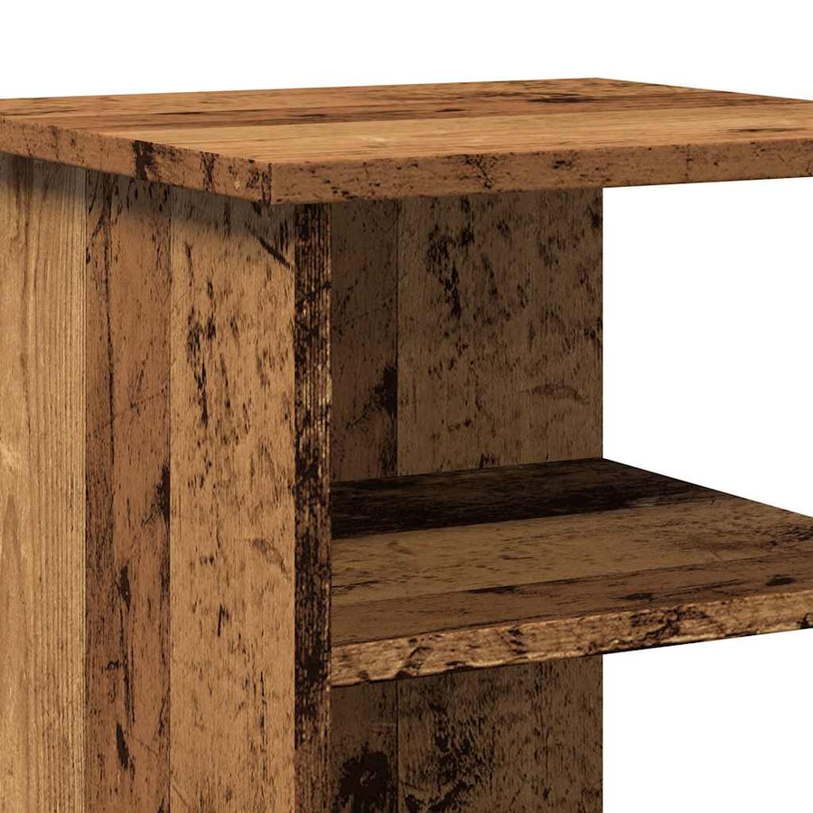 Dressoir 35x35x55 cm bewerkt hout oud houtkleurig
