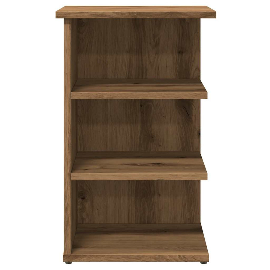 Dressoir 35x35x55 cm bewerkt hout artisanaal eikenkleur
