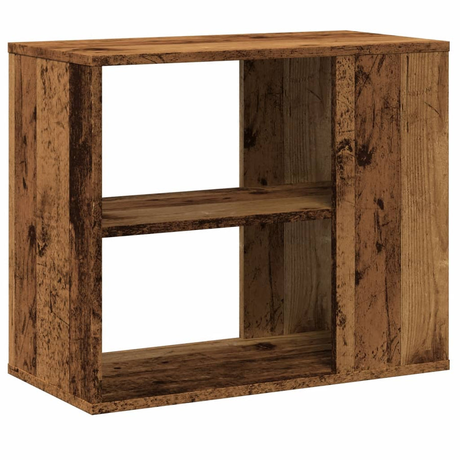 Bijzetkast 60x30x50 cm bewerkt hout oud houtkleurig