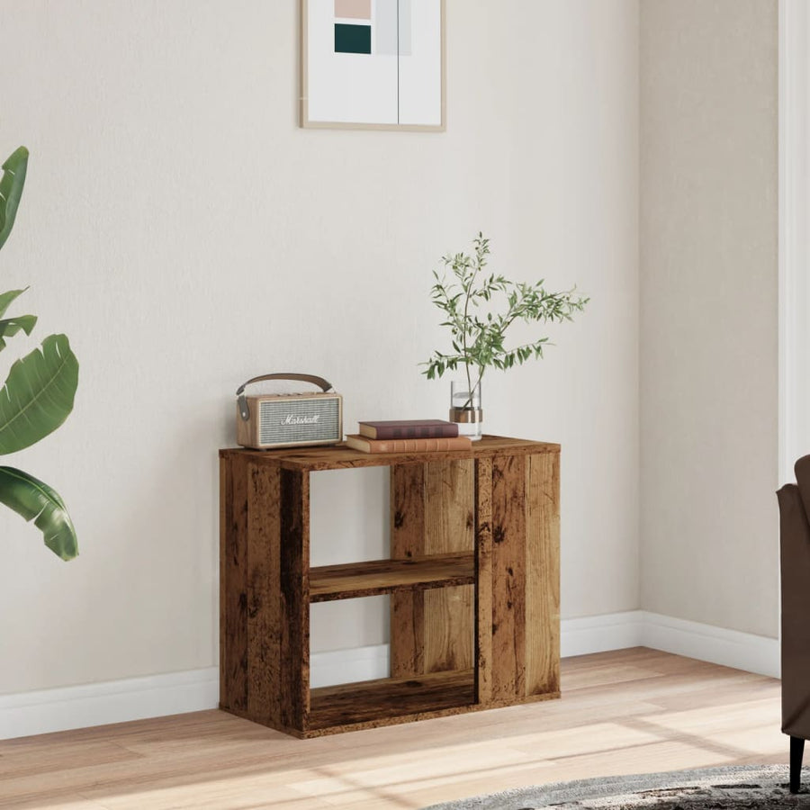 Bijzetkast 60x30x50 cm bewerkt hout oud houtkleurig