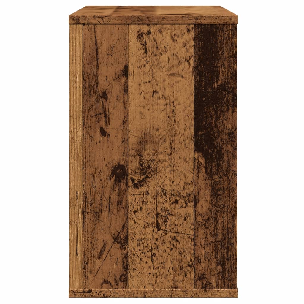 Bijzetkast 60x30x50 cm bewerkt hout oud houtkleurig
