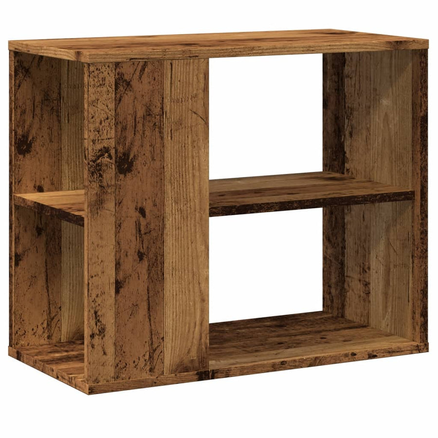 Bijzetkast 60x30x50 cm bewerkt hout oud houtkleurig