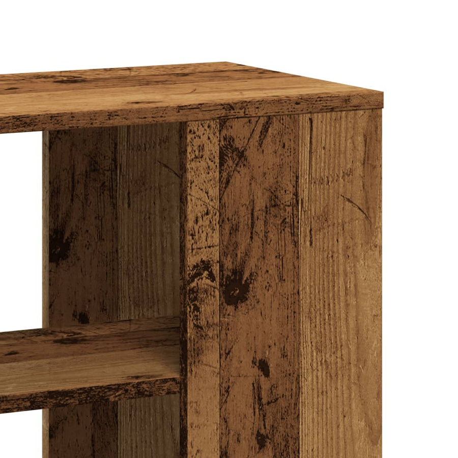 Bijzetkast 60x30x50 cm bewerkt hout oud houtkleurig
