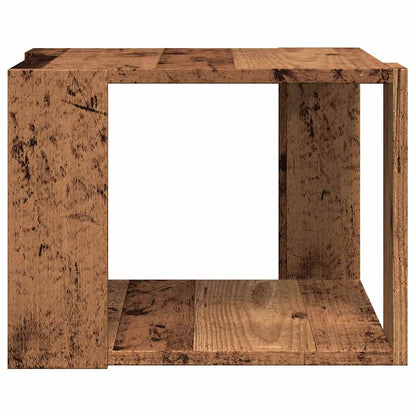 Salontafel 40x40x30 cm bewerkt hout oud houtkleurig