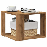 Salontafel 40x40x30 cm bewerkt hout eikenkleur