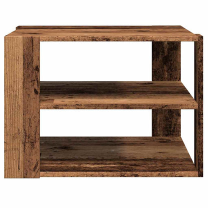 Salontafel 58x58x40 cm bewerkt hout oud houtkleurig