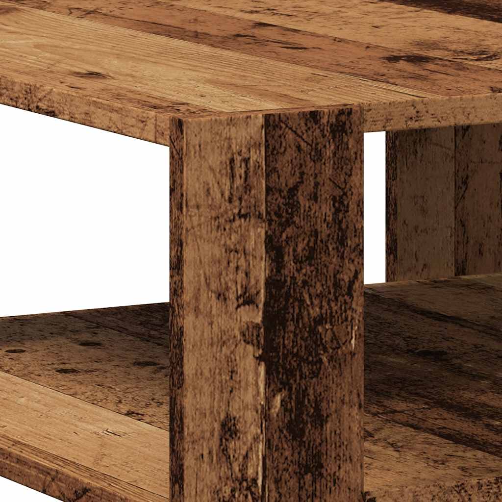 Salontafel 58x58x40 cm bewerkt hout oud houtkleurig
