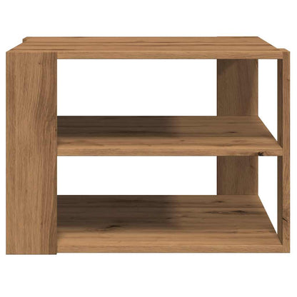 Salontafel 58x58x40 cm bewerkt hout artisanaal eikenkleurig