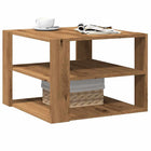 Salontafel 58x58x40 cm bewerkt hout eikenkleurig