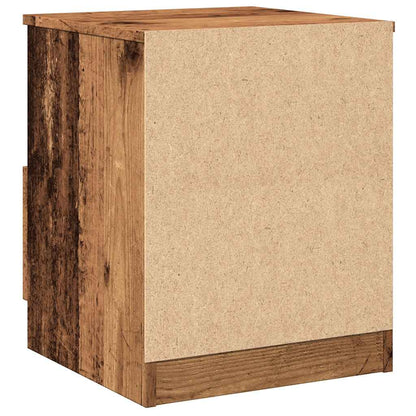 Nachtkastjes 2 st 40x40x50 cm bewerkt hout oud houtkleurig
