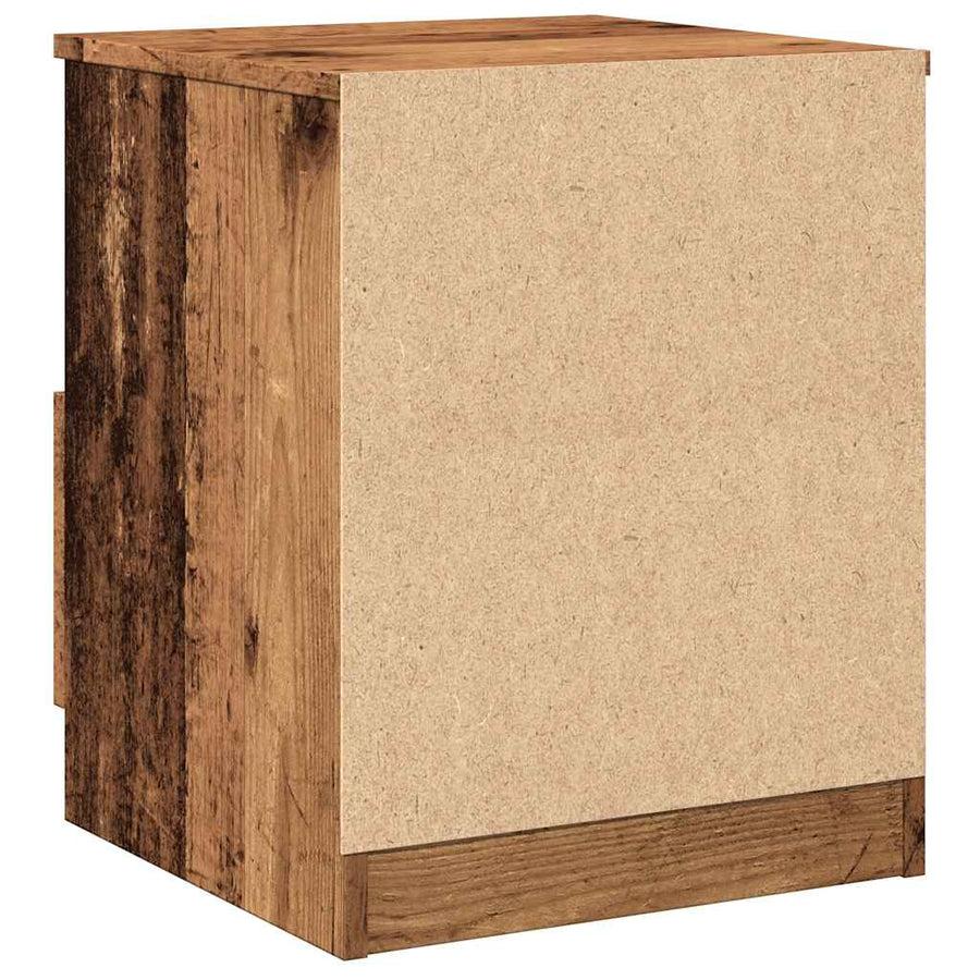 Nachtkastjes 2 st 40x40x50 cm bewerkt hout oud houtkleurig
