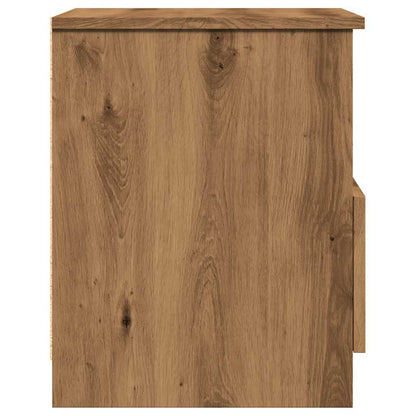 Nachtkastjes 2 st 40x40x50 cm bewerkt hout artisanaal eiken
