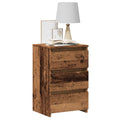 Nachtkastje 40x35x62,5 cm bewerkt hout oud houtkleurig