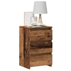 Nachtkastje 40x35x62,5 cm bewerkt hout oud houtkleurig