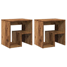 Nachtkastjes 2 st 40x30x40 cm bewerkt hout oud houtkleurig