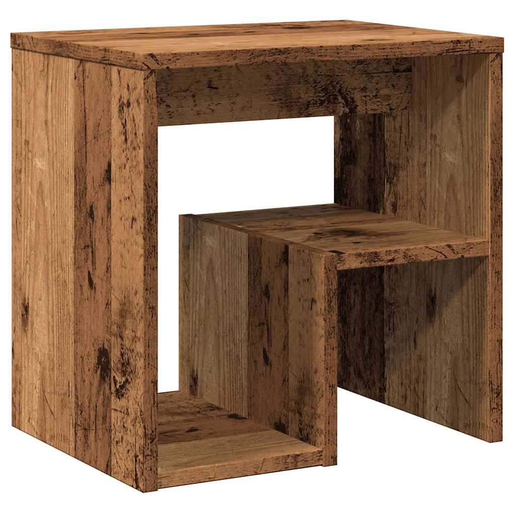 Nachtkastjes 2 st 40x30x40 cm bewerkt hout oud houtkleurig