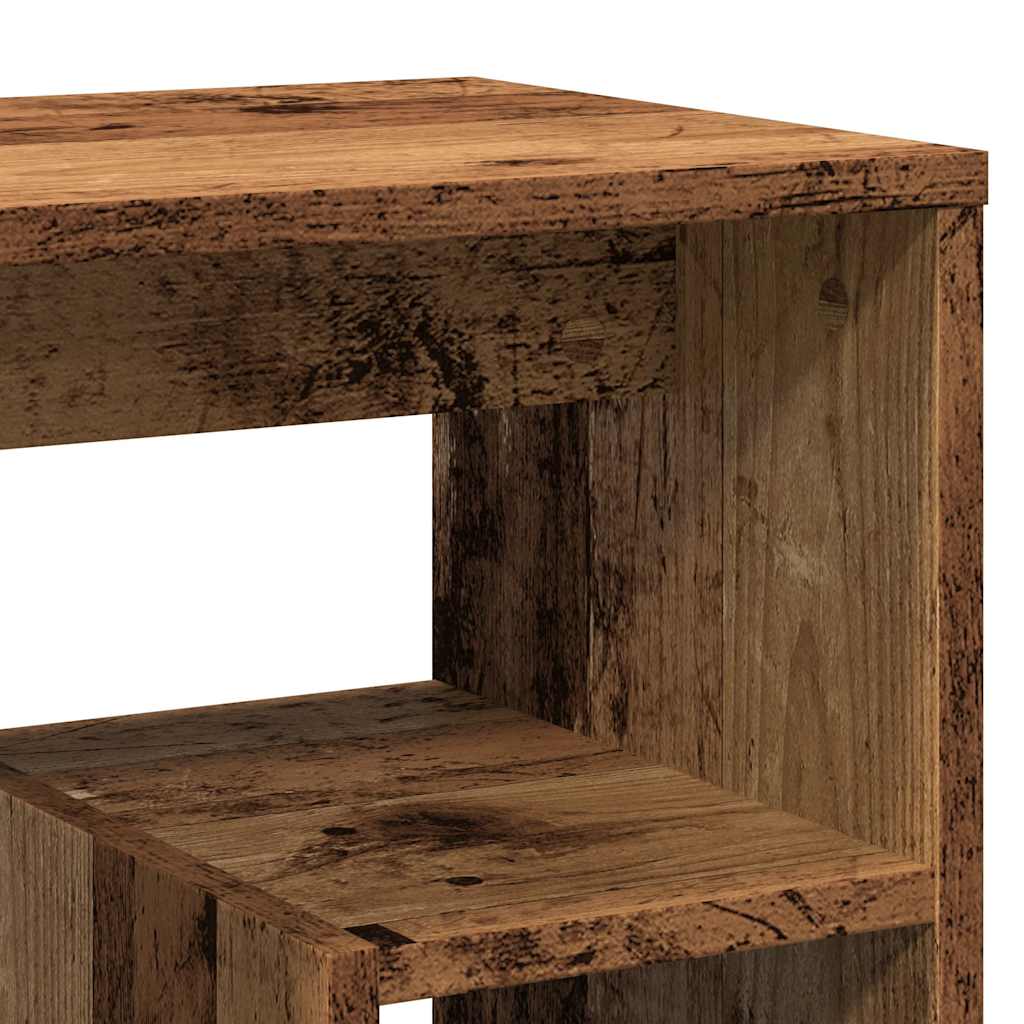 Nachtkastjes 2 st 40x30x40 cm bewerkt hout oud houtkleurig