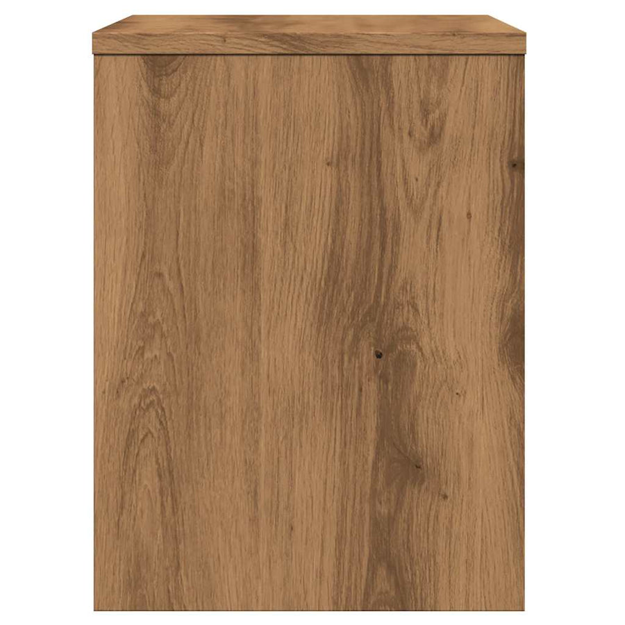 Nachtkastjes 2 st 40x30x40 cm bewerkt hout artisanaal eiken