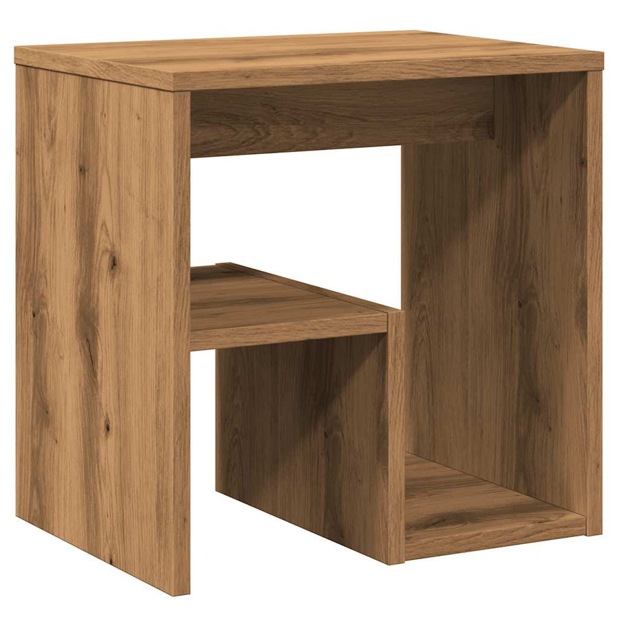 Nachtkastjes 2 st 40x30x40 cm bewerkt hout artisanaal eiken
