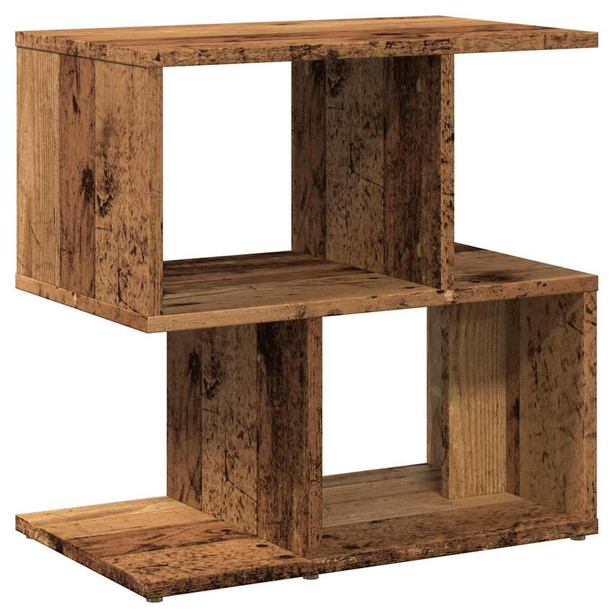 Nachtkastje 50x30x51,5 cm bewerkt hout oud houtkleurig