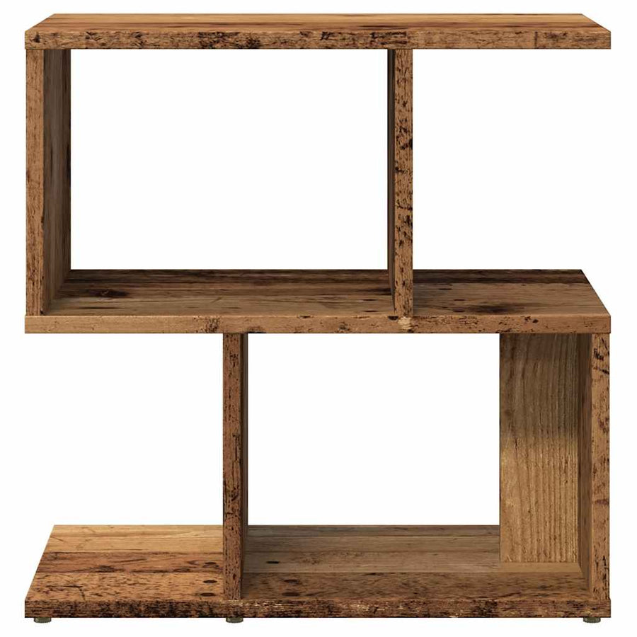 Nachtkastje 50x30x51,5 cm bewerkt hout oud houtkleurig