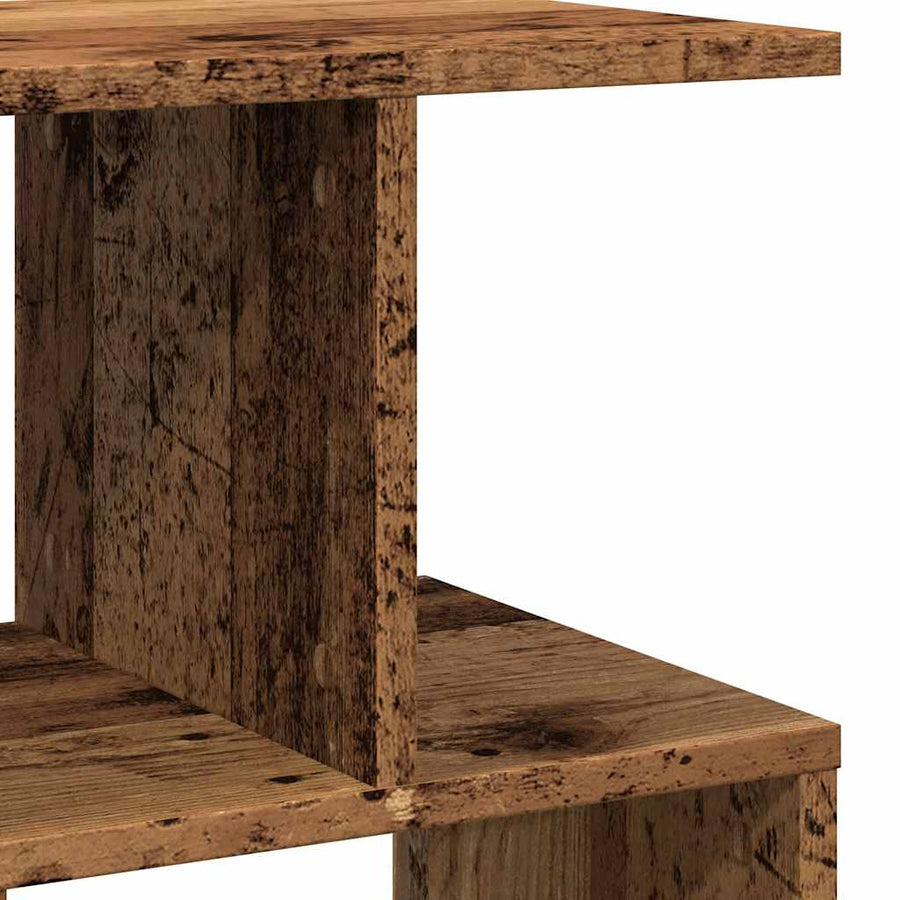 Nachtkastje 50x30x51,5 cm bewerkt hout oud houtkleurig