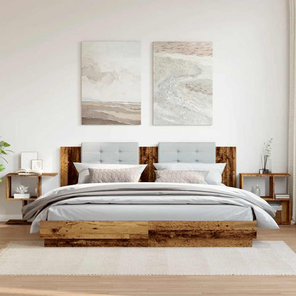 Nachtkastjes 2 st 50x30x51,5 cm bewerkt hout oud houtkleurig