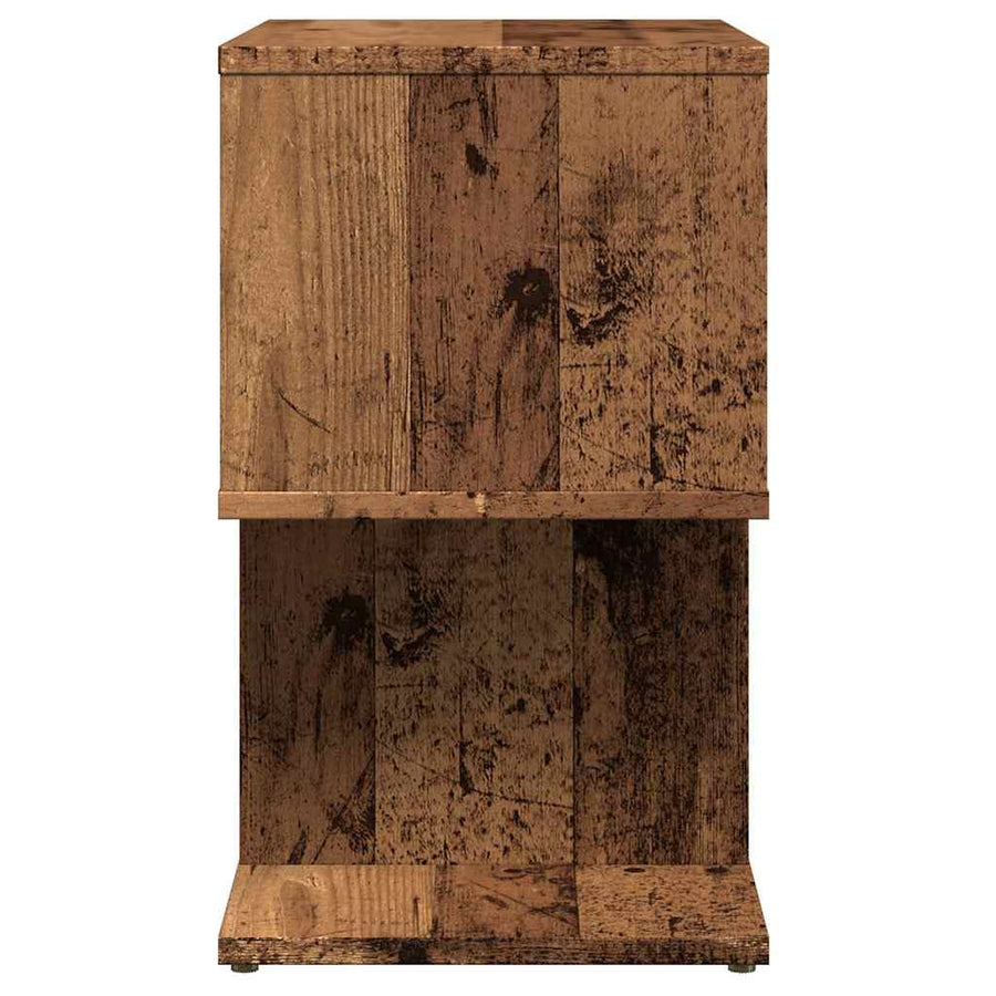 Nachtkastjes 2 st 50x30x51,5 cm bewerkt hout oud houtkleurig