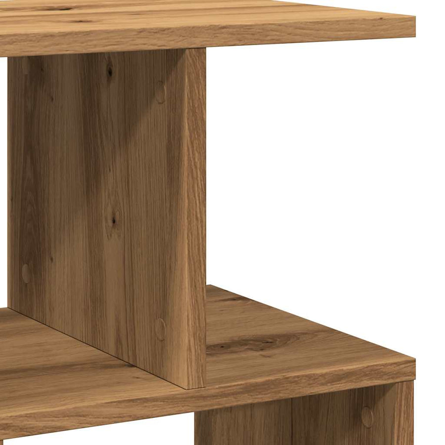 Nachtkastjes 2 st 50x30x51,5 cm bewerkt hout artisanaal eiken