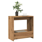 Bijzettafel 50x26x50 cm bewerkt hout eikenkleurig