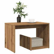 Bijzettafel 59x36x38 cm bewerkt hout eikenkleurig