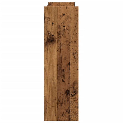 Wandschoenenkast 80x18x60 cm bewerkt hout oud houtkleurig