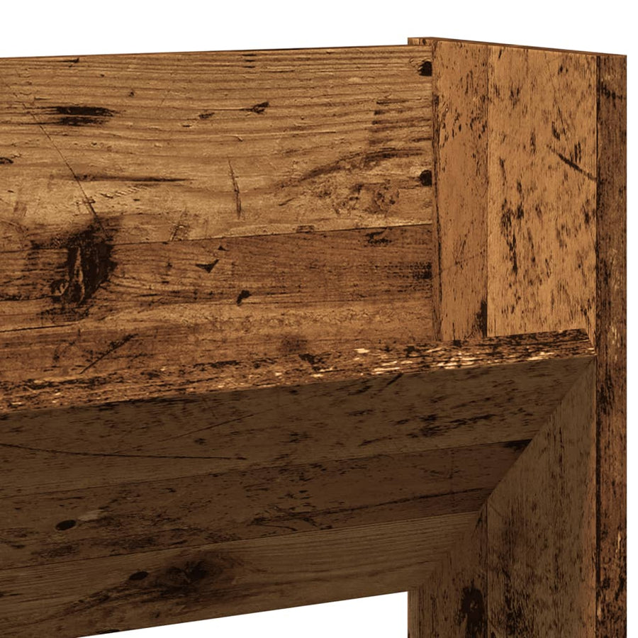 Wandschoenenkast 80x18x60 cm bewerkt hout oud houtkleurig