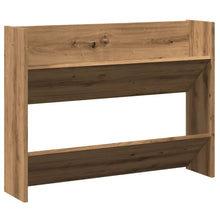 Wandschoenenkast 80x18x60 cm bewerkt hout artisanaal eikenkleur