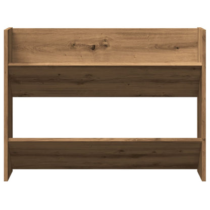 Wandschoenenkast 80x18x60 cm bewerkt hout artisanaal eikenkleur